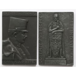 IV. Károly mint trónörökös én. plakett 1915, Weinberger
