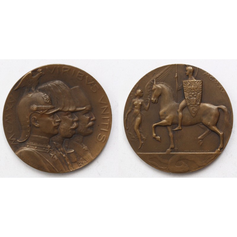 II.Vilmos, Ferenc József, V.Mehmed - Viribus Unitis patrióta érem 1915