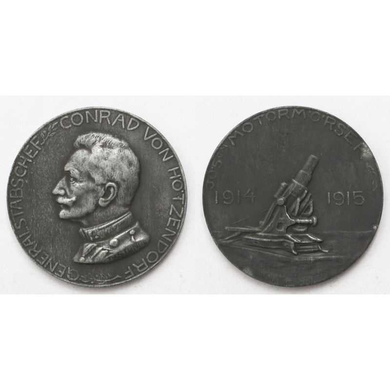 Conrad von Hötzendorf vezérkari főnök 1914-1915 ón érem