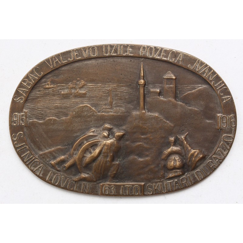 63. Gyalogezred - Lovcen bevétele plakett 1914-1915
