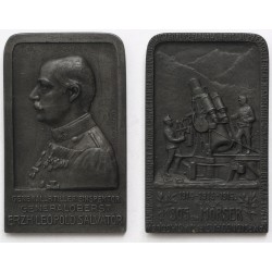 Lipót Szalvátor Főherceg ón plakett 1916, G.Hermann