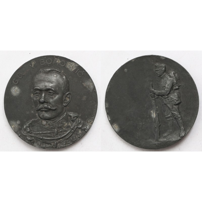 Svetozar Boroevic tábornagy ón érem én., R. Dachmann