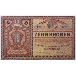 Hadifogolytábor Somorja 10 korona 1916