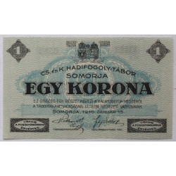 Hadifogolytábor Somorja 1 korona 1916