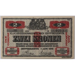 Hadifogolytábor Ostffyasszonyfa 2 korona 1916