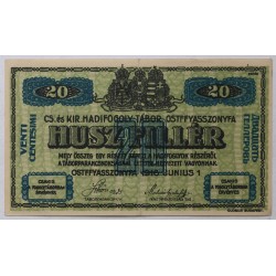 Hadifogolytábor Ostffyasszonyfa 20 fillér 1916