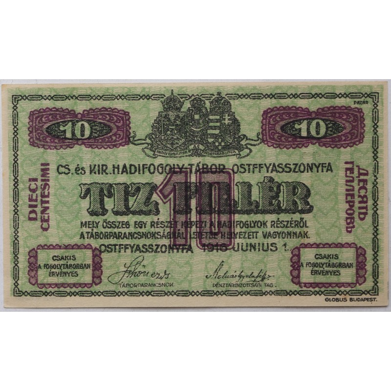 Hadifogolytábor Ostffyasszonyfa 10 fillér 1916