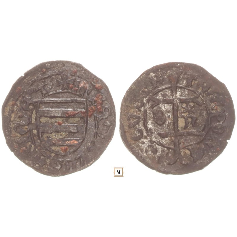 Hunyadi János 1446-53 denár B-n* ÉH 485