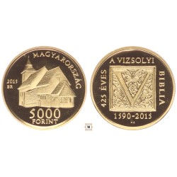 5000 forint Vizsolyi Biblia 2015 BP