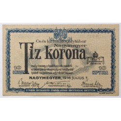 Hadifogolytábor Nagymegyer 10 korona 1916 MS változat