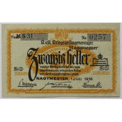 Hadifogolytábor, Nagymegyer 20 fillér 1916 MS változat