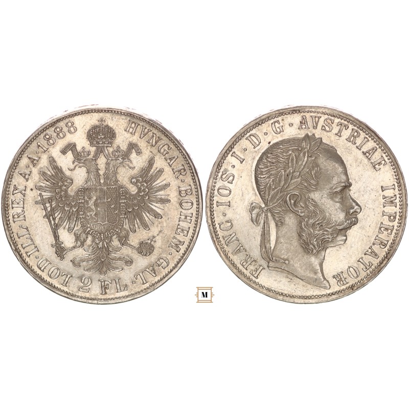 Ferenc József 2 florin 1888