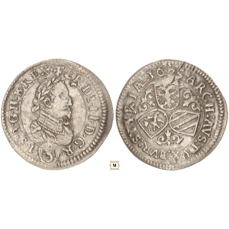 II. Ferdinánd 3 krajcár 1625 Graz