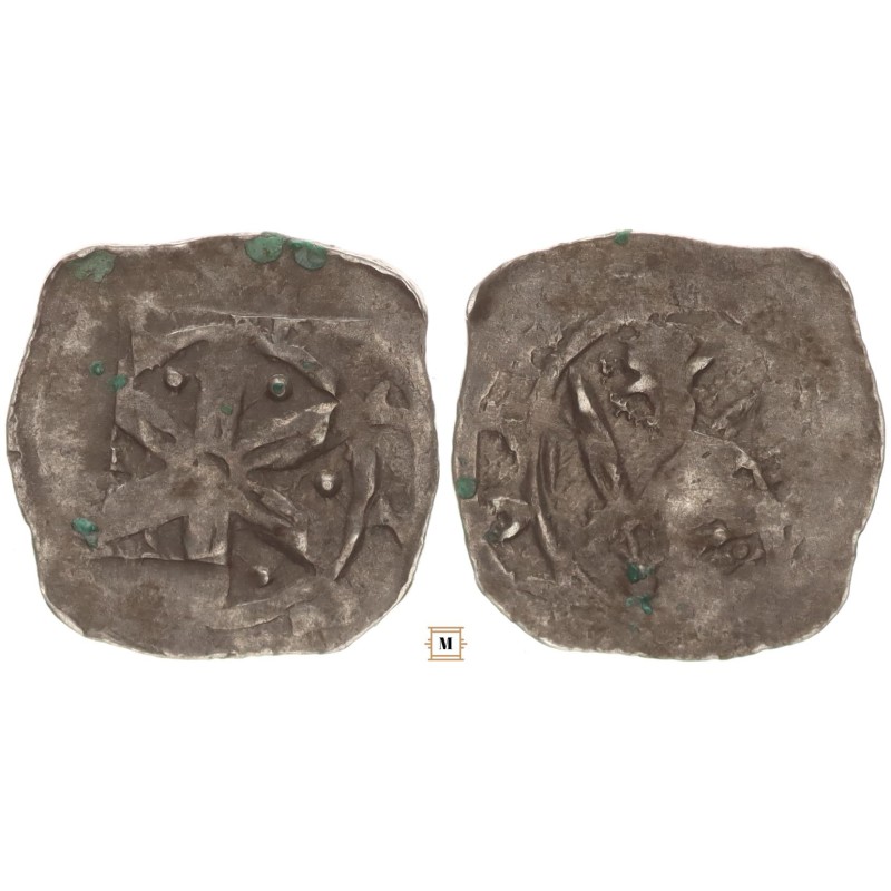 Friesachi denár Bernhard 1202-56 St. Veit