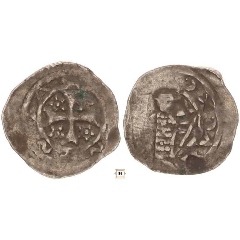 Friesachi denár Bernhard 1202-56 St. Veit