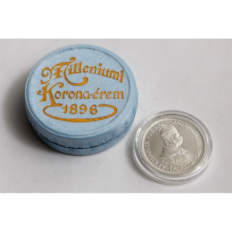 FJ Milleniumi korona díszdobozban 1896 UV világoskék