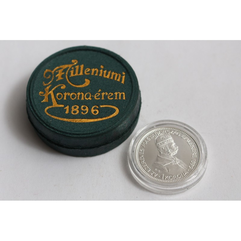 FJ Milleniumi korona díszdobozban 1896 UV zöld
