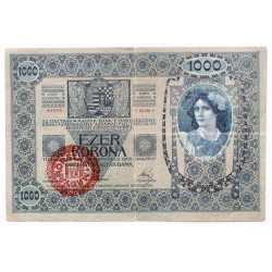 1000 Korona 1902 Magyar felülbélyegzés