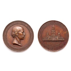 János Főherceg emlékművének leleplezése emlékérem 1878, A.Scharff