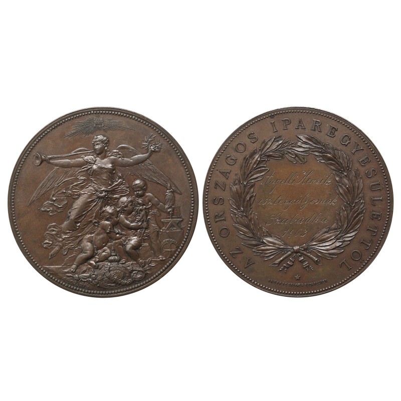 Az Országos Iparegyesület érme 1903 bronz