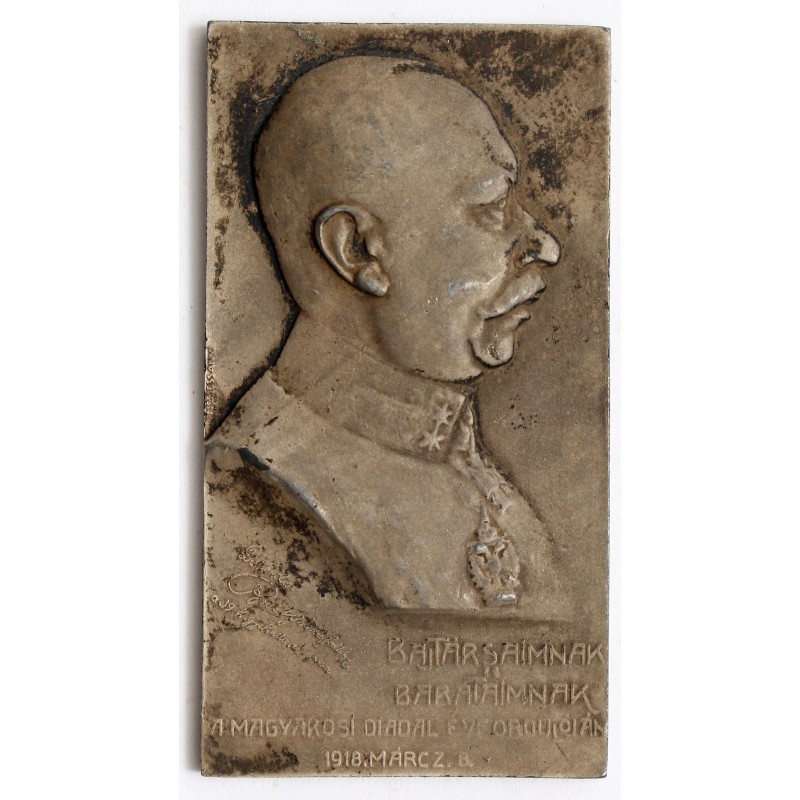 Doberdói Breit József - A Nagymarosi diadal évfordulóján 1918 hadifém plakett