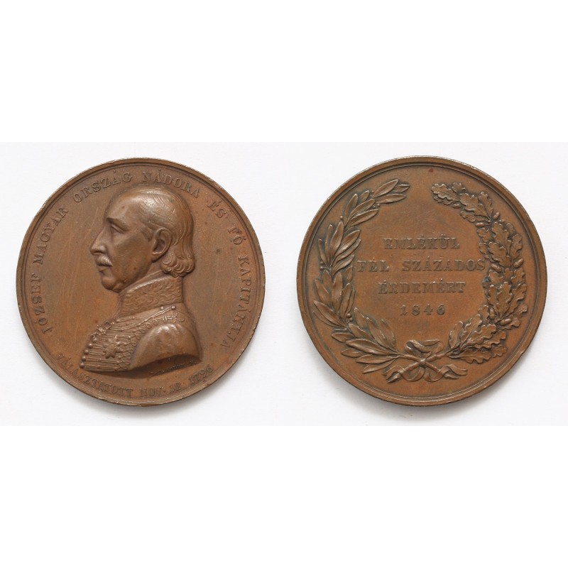 József Nádor 50 éves jubileumi emlékérem 1846, Boehm