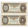 50 Forint 1989 2 db sorszámkövető