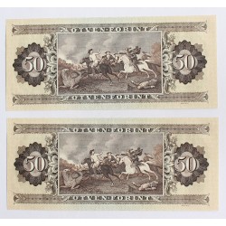 50 Forint 1989 2 db sorszámkövető