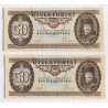 50 Forint 1975  2 db sorszámkövető