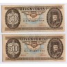 50 Forint 1969 2 db sorszámkövető