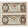 50 Forint 1969 2 db sorszámkövető