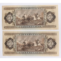 50 Forint 1969 2 db sorszámkövető
