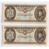 50 Forint 1969 2 db sorszámkövető