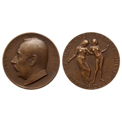 Gróf Teleki Sándor 1861-1912 ÉKE bronz emlékérem, Telcs Ede
