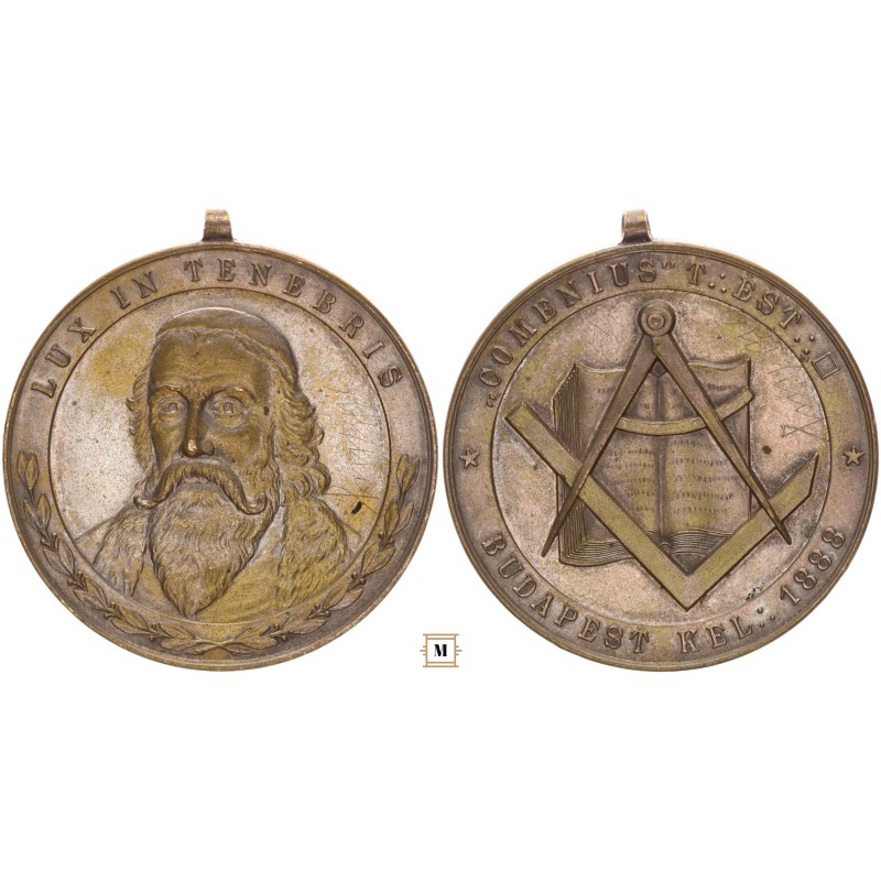 Szabadkőműves, Comenius páholy Budapest jelvénye