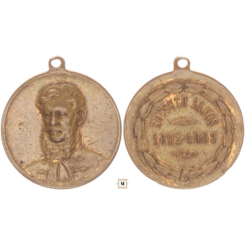 Kossuth Lajos születésének 100. évfordulójára emlékérem 1802-1902