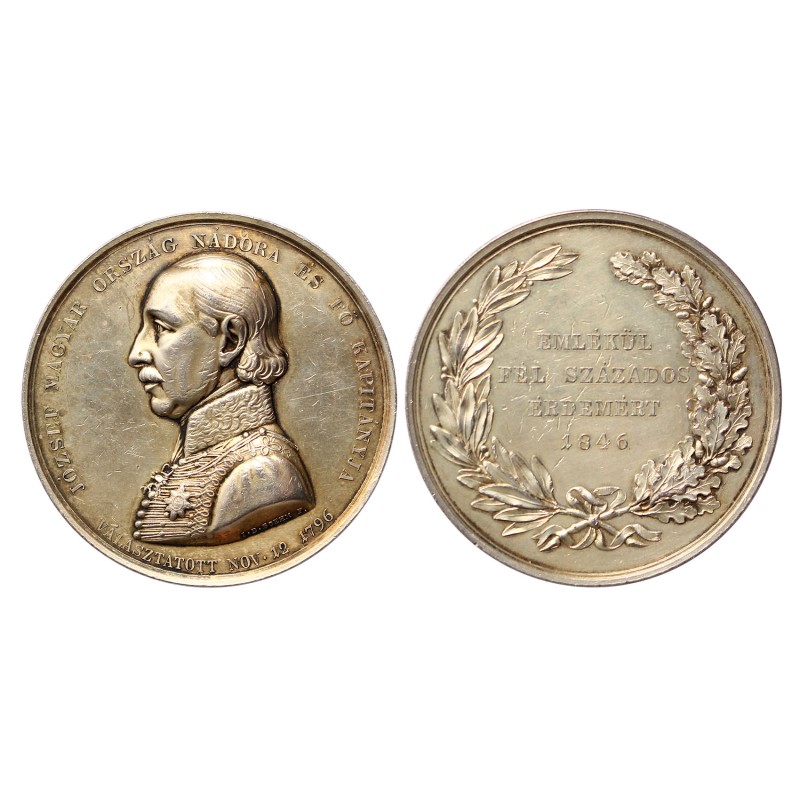 József Nádor 50 éves Jubileumi emlékérem 1846, Boehm