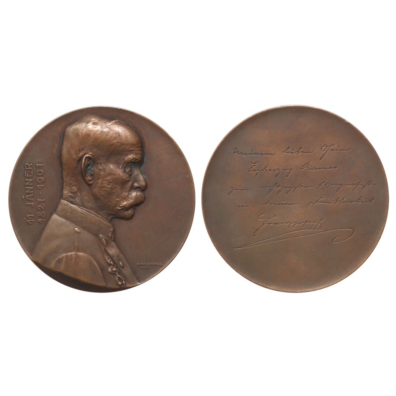 Rainer Főherceg 80. születésnapjára 1907 emlékérem, R. Marschall