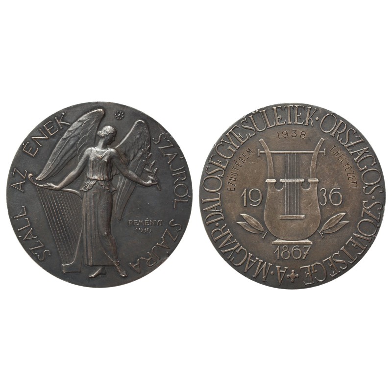 Száll az Ének szájról szájra - A magyar dalosegyesületek országos szövetsége 1938 ezüst érem