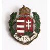 M. Kir. 18. Honvéd Gyalogezred zománcos sapkajelvénye