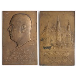 Vértesy Sándor 10 évi államtitkársága emlékére 1927 emlékplakett, Berán