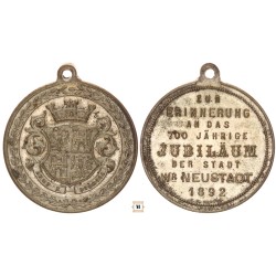 Bécsújhely alapításának 700. évfordulójára emlékérem 1892