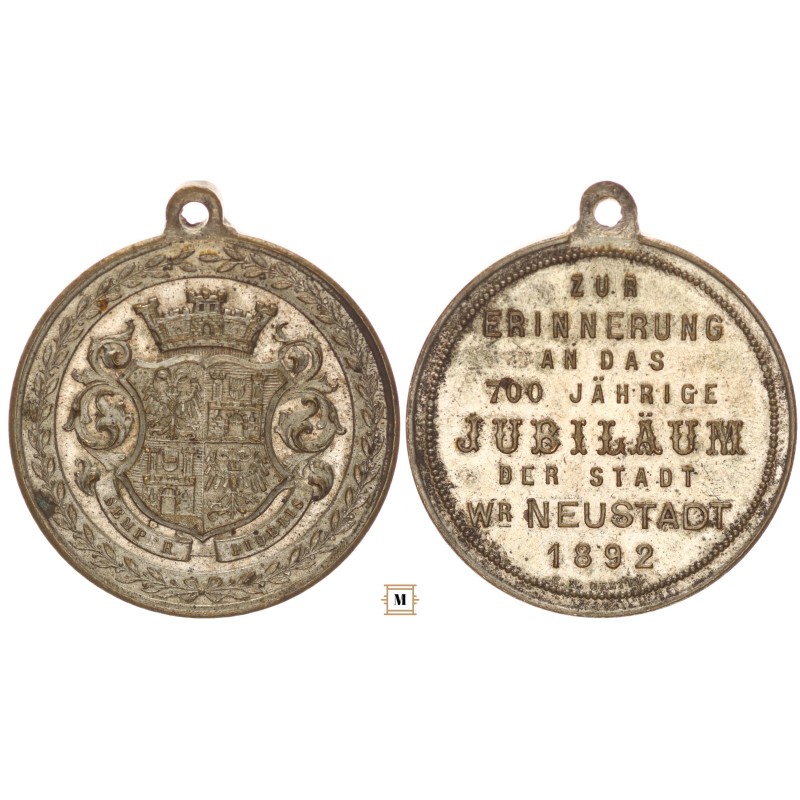 Bécsújhely alapításának 700. évfordulójára emlékérem 1892