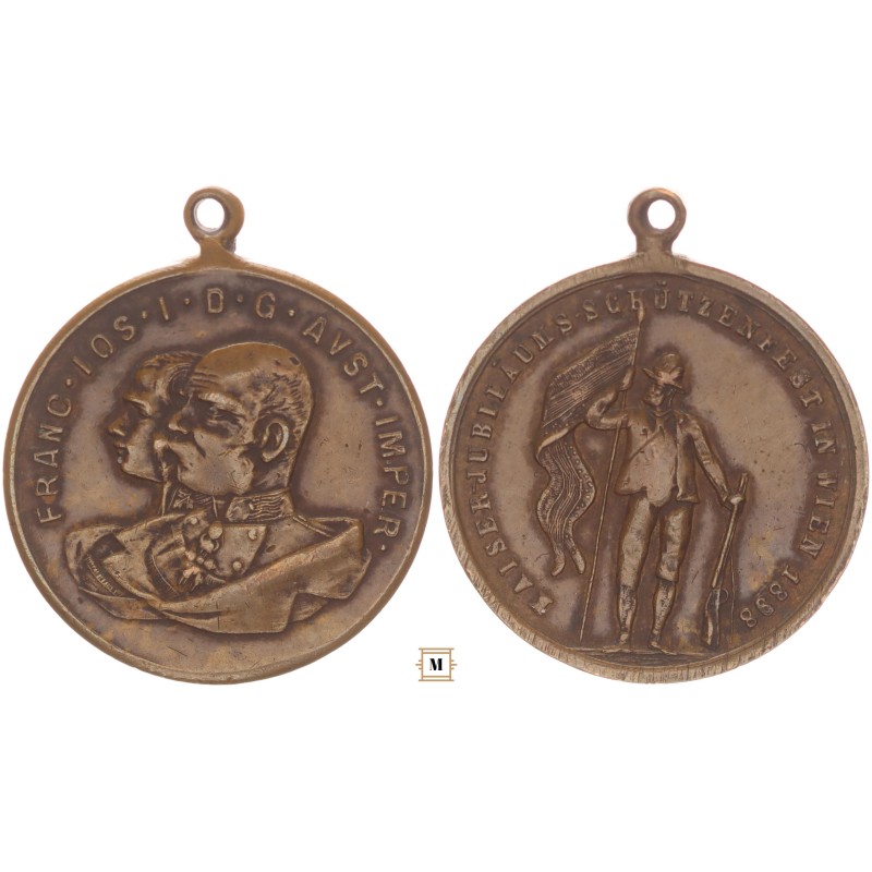 Ferenc József Jubileumi Lövészverseny Bécs 1898 emlékérem