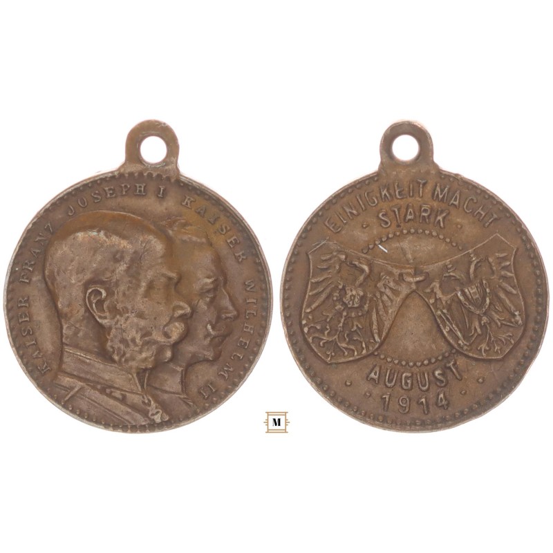 Ferenc József II. Vilmos patrióta medál 1914