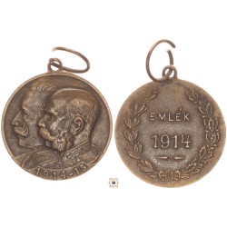 Ferenc József II. Vilmos emlék 1914 patrióta medál