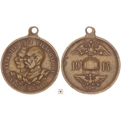 Ferenc József II. Vilmos világháború 1914 patrióta érem