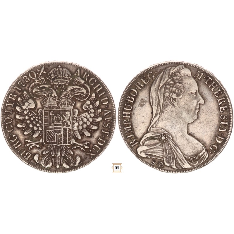 Mária Terézia tallér 1780 SF Milánó