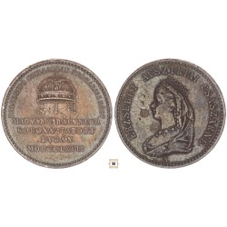 Erzsébet királyné budai koronázási zseton 1867 kicsi