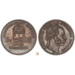 Ferenc József budai koronázási zseton 1867 kicsi